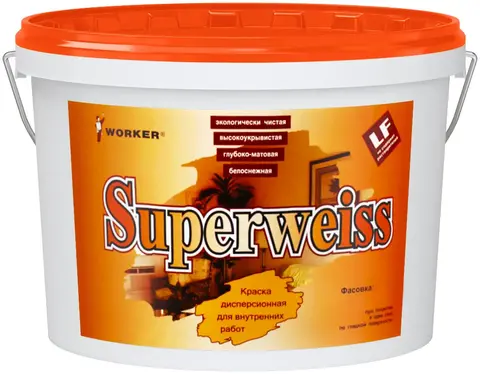 Feidal Worker Superweiss краска дисперсионная влагостойкая укрывистая (5 л) белоснежная морозостойкая