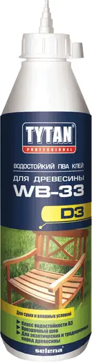 Титан Professional ПВА WB-33 D3 водостойкий клей для древесины (750 г)