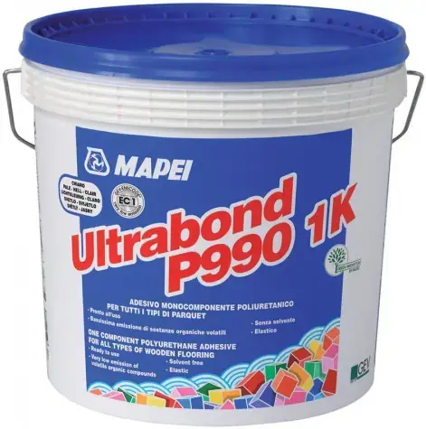 Mapei Ultrabond P990 1K полиуретановый эластичный клей (15 кг) бежевый