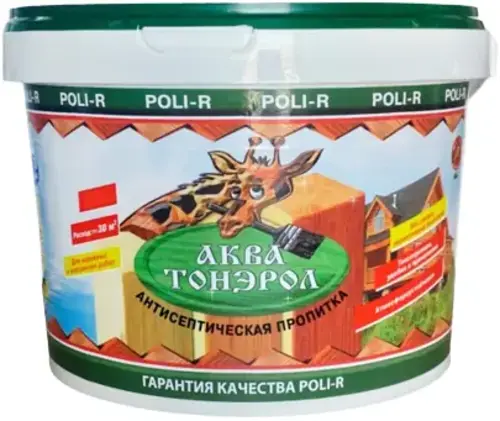 Поли-Р Аква Тонэрол антисептическая пропитка для дерева акриловая (2.5 л светлый дуб) Россия
