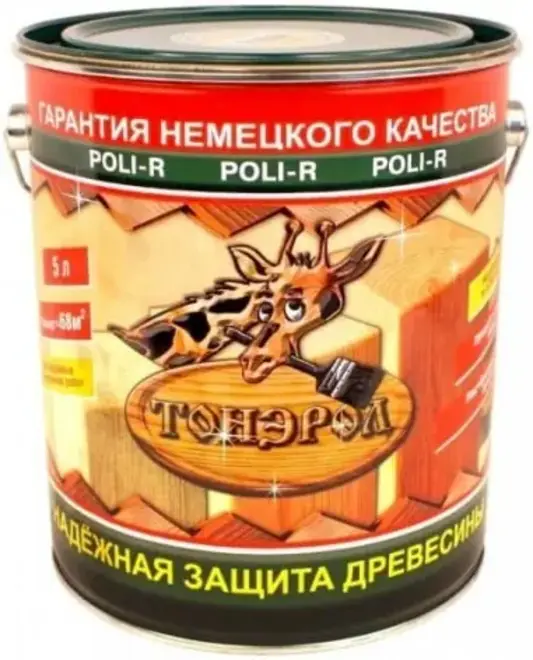 Поли-Р Тонэрол пропитка для дерева (5 л бесцветная) Германия