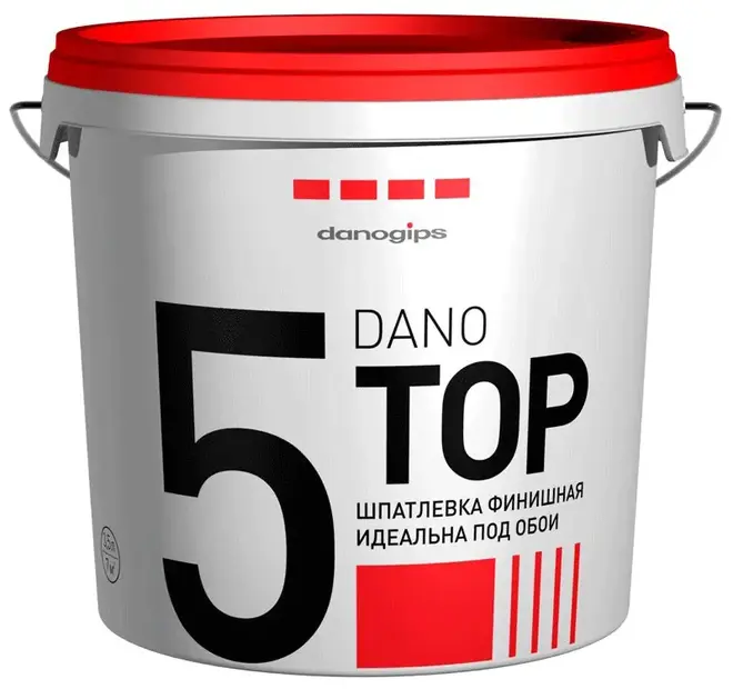 Danogips Dano Top 5 шпатлевка финишная идеальна под обои (3 л)