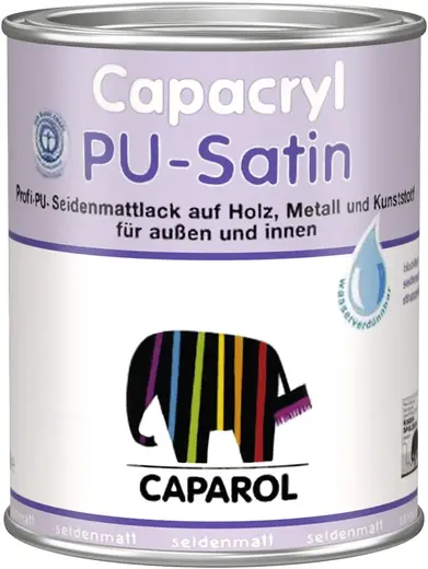 Caparol Capacryl PU-Satin устойчивый к царапинам и ударам полиуретановый акриловый лак (2.4 л база T)