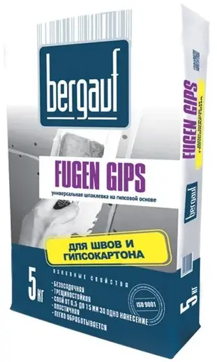 Bergauf Fugen Gips универсальная шпаклевка для швов и гипсокартона (5 кг)