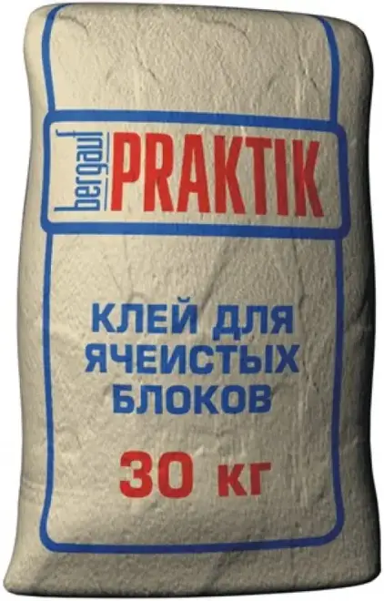 Bergauf Praktik клей для ячеистых блоков (30 кг) неморозостойкий
