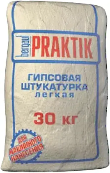 Bergauf Praktik гипсовая штукатурка легкая (30 кг) белая