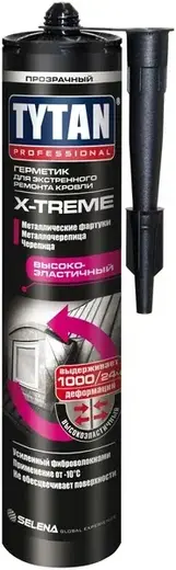 Титан Professional X-Treme герметик для экстренного ремонта кровли высокоэластичный (310 мл) бесцветный