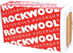 Rockwool Фасад Баттс Оптима жесткая плотная теплоизоляционная плита из каменной ваты (0.6*1 м/50 мм)