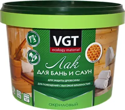 ВГТ лак акриловый для бань и саун (900 г)