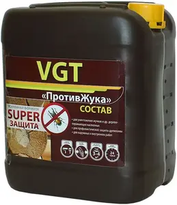 ВГТ против Жука биоцидный состав для защиты древесины (5 кг) желтоватый