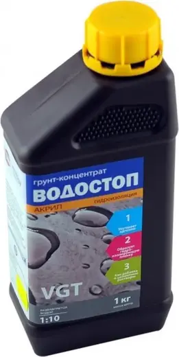 ВГТ Водостоп-Акрил Гидроизоляция грунт-концентрат (1 кг)