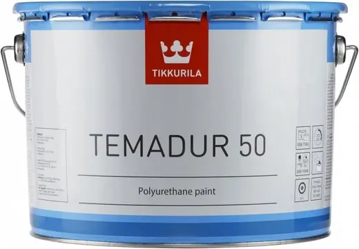 Тиккурила Temadur 50 двухкомпонентная полуглянцевая полиуретановая краска (10 л) база TCL