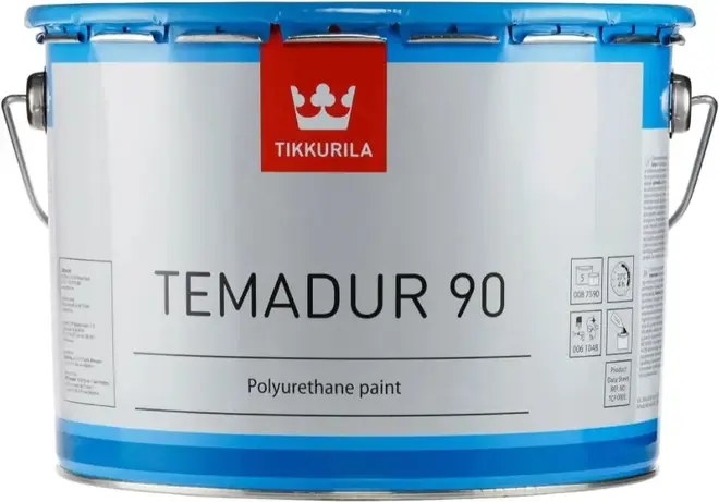 Тиккурила Temadur 90 2-комп высокоглянцевая полиуретановая краска (7.5 л (компонент А) база THL