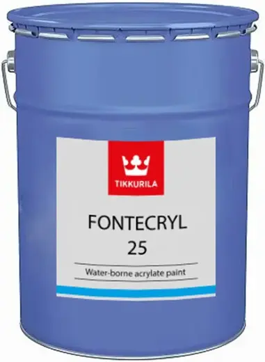 Тиккурила Fontecryl 25 водоразбавляемая быстровысыхающая краска на акриловой основе (10 л) база FCL