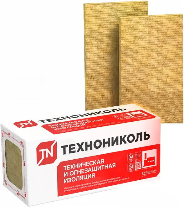 Технониколь Техно ОЗБ плита огнезащитная для изоляции конструкции из бетона №110 (0.6*1.2 м/160 мм)