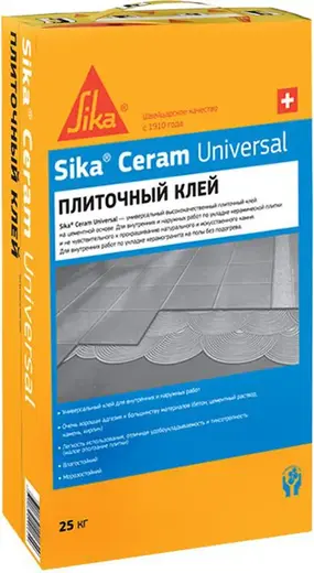 Sika Sikaceram Universal высококачественный цементный плиточный клей (25 кг)