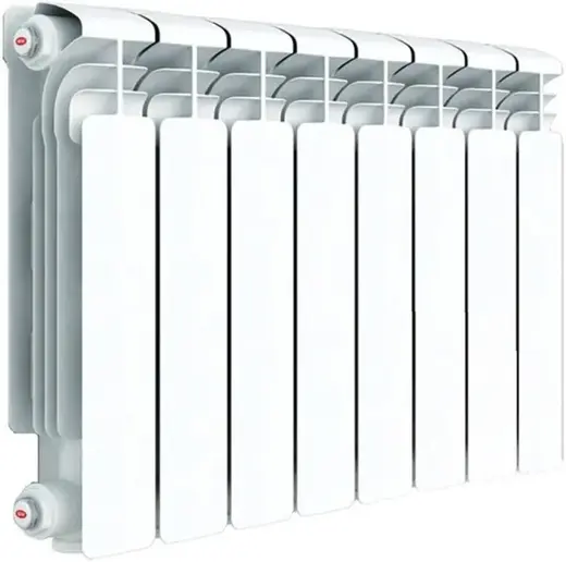 Рифар Alum Ventil радиатор с нижним подключением 350 8 секций (640*415 мм) нижнее левое