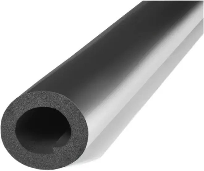 K-Flex Eco Black экологически чистая техническая теплоизоляция (трубка d89/25 мм 1 м) фольга алюм. с ПВХ (AL Clad) серебристая