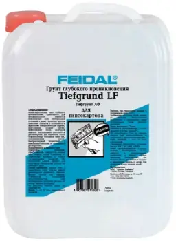 Feidal Tiefgrund LF грунтовка для гипсокартона глубокопроникающая укрепляющая (10 л) неморозостойкая