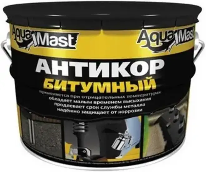 Технониколь Master Aquamast Антикор Битумный мастика битумно-полимерная антикоррозионная (8 кг)