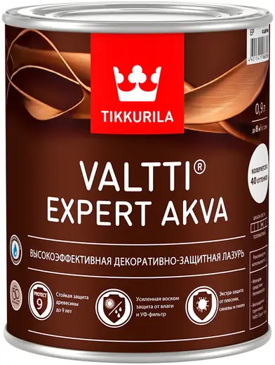 Тиккурила Valtti Expert Akva высокоэффективная декоративно-защитная лазурь (900 мл ) дуб беленый