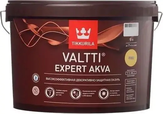 Тиккурила Valtti Expert Akva высокоэффективная декоративно-защитная лазурь (9 л ) сосна