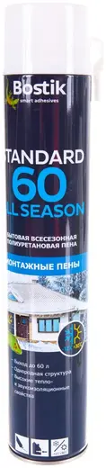Bostik Standard All Season 60 бытовая полиуретановая всесезонная монтажная пена (750 мл)