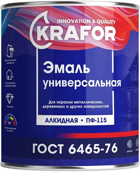 Крафор ПФ-115 эмаль универсальная алкидная (2.7 кг) белая глянцевая (Россия)