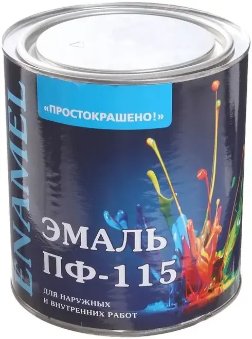 Простокрашено ПФ-115 эмаль для наружных и внутренних работ (2.7 кг) белая