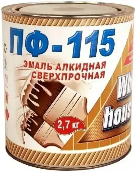 White House ПФ-115 эмаль алкидная сверхпрочная (2.7 кг) белая матовая