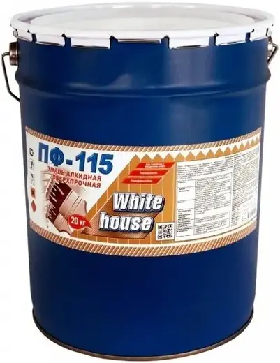 White House ПФ-115 эмаль алкидная сверхпрочная (20 кг) белая матовая