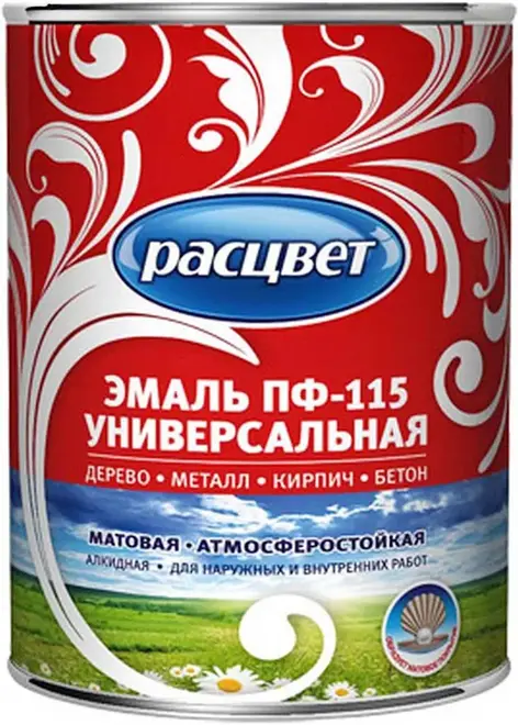 Расцвет ПФ-115 эмаль универсальная атмосферостойкая алкидная (900 г) бирюзовая глянцевая