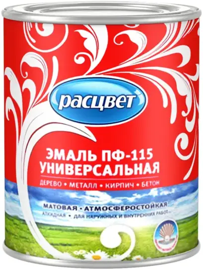 Расцвет ПФ-115 эмаль универсальная атмосферостойкая алкидная (2.7 кг) ярко-зеленая глянцевая