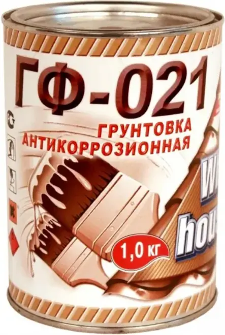White House ГФ-021 грунтовка антикоррозионная (1 кг) красно-коричневая