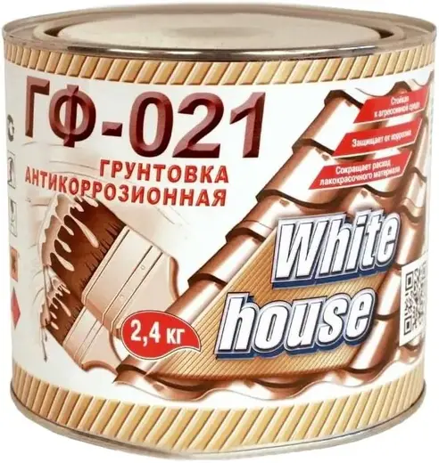 White House ГФ-021 грунтовка антикоррозионная (2.4 кг) красно-коричневая