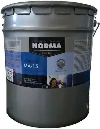 Новоколор МА-15 Norma краска универсальная (20 кг) черная