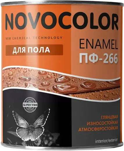 Новоколор ПФ-266 Enamel эмаль для пола (900 г) красно-коричневая