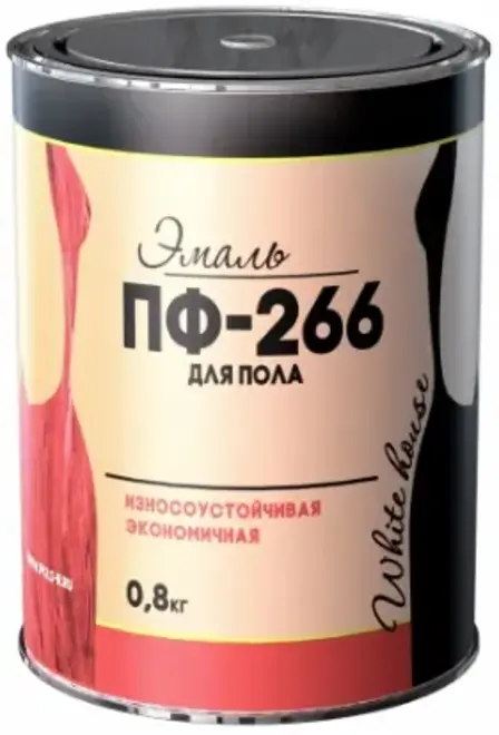 White House ПФ-266 эмаль для пола (800 г) желто-коричневая