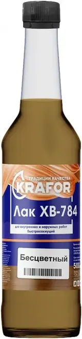 Крафор ХВ-784 лак быстросохнущий (500 мл) бесцветный глянцевый