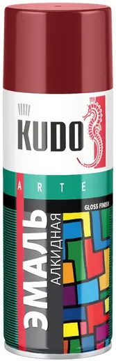 Kudo Arte Gloss Finish 3P Technology эмаль алкидная универсальная (520 мл) вишневая RAL 3011