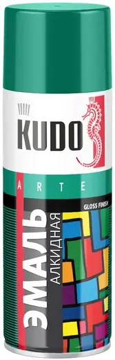 Kudo Arte Gloss Finish 3P Technology эмаль алкидная универсальная (520 мл) темно-зеленая RAL 6016