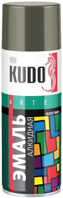 Kudo Arte Gloss Finish 3P Technology эмаль алкидная универсальная (210 мл) коричневая RAL 8017 глянцевая