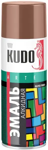 Kudo Arte Gloss Finish 3P Technology эмаль алкидная универсальная (520 мл) какао RAL 8002