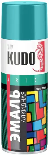 Kudo Arte Gloss Finish 3P Technology эмаль алкидная универсальная (520 мл) бирюзовая RAL 5018