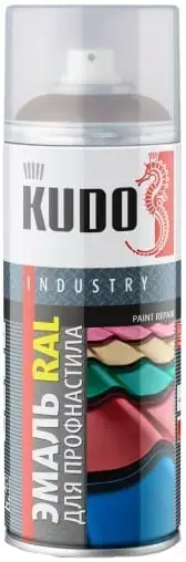 Kudo Industry Paint Repair эмаль RAL для профнастила и металлочерепицы (520 мл) шоколадно-коричневая