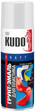 Kudo Kraft Flexible & Durable грунт-эмаль для пластика (520 мл) белая