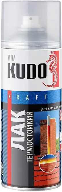 Kudo Kraft лак термостойкий для кирпича, камня, бетона (520 мл) глянцевый