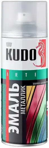Kudo Arte Silver Grain Finish эмаль металлик универсальная (520 мл) серебро