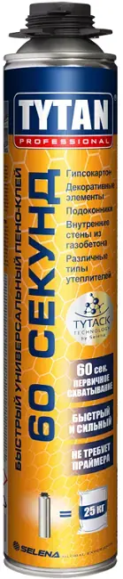 Титан Professional 60 Секунд быстрый многоцелевой пено-клей (750 мл)