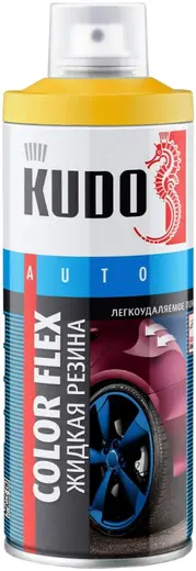Kudo Auto Color Flex жидкая резина легкоудаляемое покрытие (520 мл) желтая